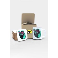Party Tasarımlı Baskılı Kupa Bardak Seti, Eğlenceli Özel Hediye Mug