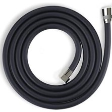 150CM Modern Siyah Pvc Duş Hortumu, Esnek ve Patlamaya Dayanıklı - Paslanmaz Banyo Hortumu 5 Yıl Garanti