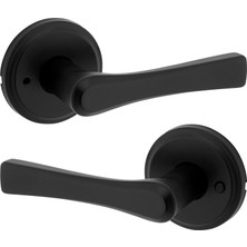 Mahremiyet Kolu Yuvarlak Gül Mat Siyah