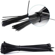 4,8X250 Siyah Kablo Bağı & Plastik Kelepçe & Cırt Kelepçe 100 Adet (Paket)