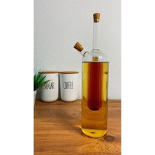 Çift Çidarlı Borosilikat Yağlık & Sirkelik Mantar Kapaklı 2 In 1 Yağdanlık 1 Litre
