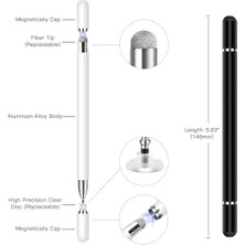 Dokunmatik Ekran Için Stylus Kalem, Galaxy Tab A9+/a8/a7/a7 Lite Için Stylus, iPad Pro/ipad 9/8/7/6 Için Yüksek Hassasiyetli Kalem, Ful Hd Tablet/tüm Dokunmatik Cihazlar Için Yüksek Performans (Beyaz)