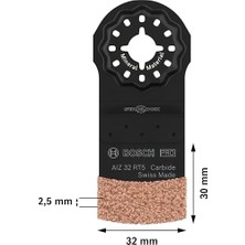 1x Pro Aız 32 Rt5 Daldırmalı Kesim Testere Bıçağı (Harç, Gözenekli, Genişlik 32 Mm, Professional Aksesuar Çok Fonksiyonlu Makine)