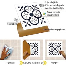 Kendinden Yapışkanlı Kaplama, Çıkartması, Duvar Zemin Kaplama Solo Fas Desenli Pvc 30X30 cm (11 Adet / 1 M²)