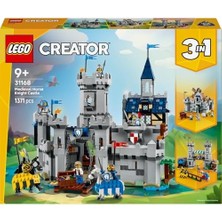 Creator 3'ü 1 Arada Orta Çağ Atlı Şövalye Kalesi 31168-9 Yaş ve Üzeri Çocuklar Için Hem Cirit Seti Hem De Kasaba Olarak Inşa Edilebilen Yaratıcı Oyuncak Yapım Seti, Eşsiz Hediye FIKRI(1371 Pr)