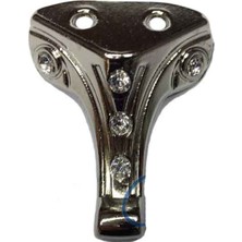 Skygo Moda Taşlı Ahşap Sandık Ayağı, Kutu Ayak 3,5 cm - Nikel, 50 Adet