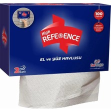 Saf Kağıt Reference El Yüz Havlusu 2 Katlı 100'LÜ x 24 Paket Lacivert