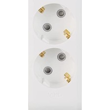 Pack Viko  6lı Topraklı Ç.k Klemensli Priz, Beyaz