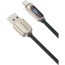 Display Hızlı Şarj Kablosu USB To Type-C 66W, 1m, Yeşil