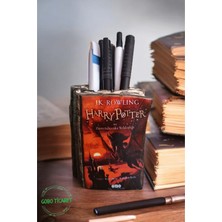 PremiumPort Şık ve Kullanışlı Kitap Temalı Kalemlik, 10X8 Cm, Güzel Hediye Seçeneği