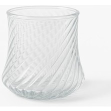 Zarif Spiral Desenli Cam Bardak Seti 6’lı – 9 cm Şeffaf Klasik Su ve Içecek Bardağı