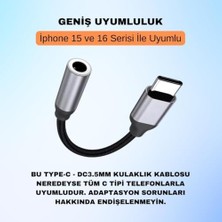 Type-C To 3.5mm Aux Dönüştürücü Type-C To 3.5mm Kulaklık Dönüştürücü Ses Dönüştürücü Kablo