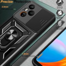 Honor 400 Pro Kılıf – 1x Ekran Koruyucu Dahil, Kamera Kapağı, Mıknatıslı Standlı, Darbeye Dayanıklı Askeri Koruma, Siyah