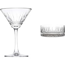 Kokteyl Kadehi, 4'lü, 220 cc ve Çerezlik Kase, 2 Parça, Şeffaf, 515 cc