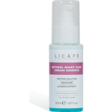 Licape Retinol Gece Bakım Kremi – Kırışıklık ve Ince Çizgi Karşıtı, Hücre Yenileyici ve Nemlendirici Anti-Aging Gece Kremi – Sıkılaştırıcı ve Aydınlatıcı Etki – 50 ml