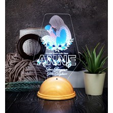 PremiumPort Özel Tasarımlı LED Lamba, Ilk Anneler Günü Hediye, Anneye Sevgili Dokunuş
