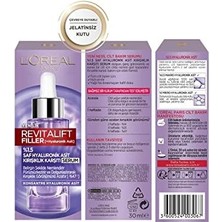 L'oréal Paris Revitalift Filler %1.5 Saf Hyaluronik Asit İçeren Kırışıklık Karşıtı Serum 30 ml Cilt İçin Etkili Nemlendirme