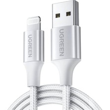 Mfi Lisansli Usb-A & Lightning Örgülü Data ve Şarj Kablosu, 2 Metre, Beyaz