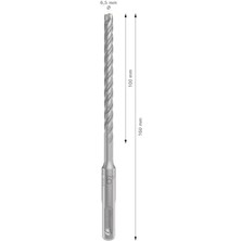 1x Pro Sds Plus-5x Kırıcı Delici Delme Ucu (Donatılı,, Ø 6,50 Mm, Professional Aksesuar Kırıcı Delici)