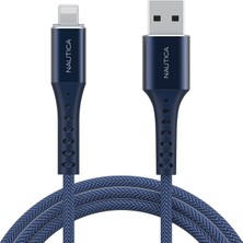 C65 Mfı Lightning To Usb-A 12W Örgülü Hızlı Şarj ve Data Kablosu 1.2m Navy