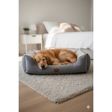 Feyza Design Rahat ve Şık Gri Köpek Yatağı, Konforlu Uyku Ortamı Sağlar