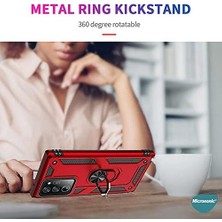 Galaxy 20 Ultra Için Kılıf Military Ring Holder Siyah [galaxy 20 Ultra ile Uyumlu Kılıf - Siyah]