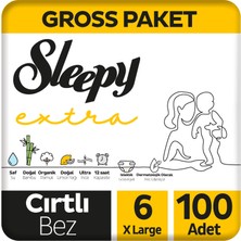 Sleepy Extra Günlük Aktivite Gross Paket Bebek Bezi 6 Numara Xlarge 100 Adet