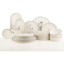 Porselen V-Form 27 Parça Yemek Takımı Angelica