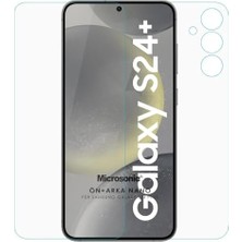 Galaxy S24 Plus Ön + Arka Cam Ekran Koruyucu [galaxy S24 Plus ile Uyumlu Ekran Koruyucu - Şeffaf]