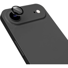 17 Air Uyumlu Safir Lens Koruyucu – Ultra Dayanıklı Safir Cam, Kamera Koruma, Darbe Dayanıklı Çizilmez ve Hd Görüntü (Siyah)