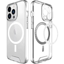 14 Pro Max Kılıf 6.7" Magsafe ile Uyumlu, Ultra Berrak , Kamera Yüzey Korumalı Cep Telefon Kılıfı, Yastıklı Köşe Korumalı Kapak, Ekstra Tuşlar, Phone - Şeffaf