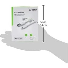 Örgülü Lightning Kablosu (, Ipad, 'lar Için Boost Charge Lightning - USB Kablosu) Mfi Sertifikalı Şarj Kablosu, Örgülü Lightning Kablosu (1 M, Beyaz)