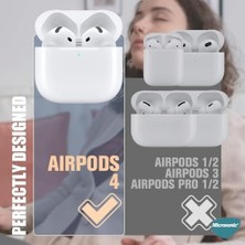 Airpods 4 Kılıf Askılı Mat Silikon Siyah [airpods 4 ile Uyumlu Kılıf - Siyah]