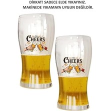 Odi Home Büyük Boy Renkli Baskılı Cam Bardağı Glass 500 ml