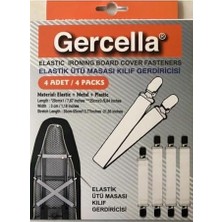 Gercella Elastik Ütü Masası Kılıfı Örtüsü-Bezi Gerdiricisi 4 Adet Metal ve Plastik Malzeme ile