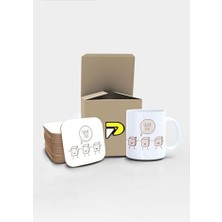 Sugar Şekersiz Komik Tasarımlı Baskılı Kupa Bardak Seti, Eğlenceli Özel Hediye Mug