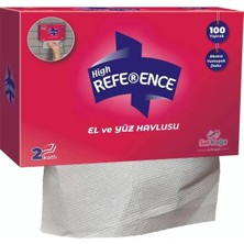 Saf Kağıt Reference El Yüz Havlusu 2 Katlı 100'LÜ x 24 Paket Kırmızı