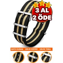18MM-20MM-22MM-33MM Saatlerle Uyumlu Nato Kumaş Tekstil Saat Kordonu Kayışı Nato-Model-33