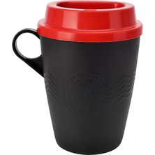 Kulplu Termal Kahve ve Çay Bardağı, 450 Ml, Kapaklı, Çok Renkli