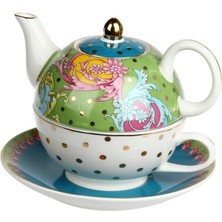 Art Estelle Porselen Tek Kişilik Demlik & Fincan Seti