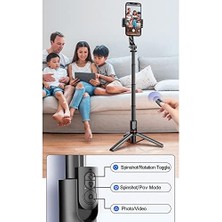 Gimble Dengeleyici Otomatik Denge Sabitleyici Alüminyum Çubuk Teleskopik Selfie Sopa Video Istikrarlı Çekim Telefon Smartphone Için L19