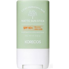 Korecos Matte Sun Stick SPF50+ Pa++++ Uva/uvb Mat Bitiş Sağlayan Yüksek Korumalı Stick Formunda Güneş Kremi