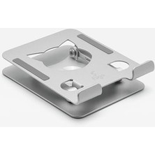 360 Derece Dönebilen Tablet ve Telefon Standı Kedi Figürlü Metal Silver