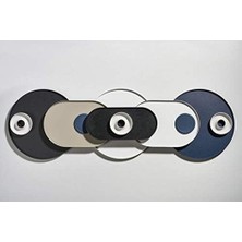 Singles Servis Tepsisi, Metal, Dekoratif Tepsi, Yuvarlak, 35 cm Çapında, Sıcak Gri (Gri)