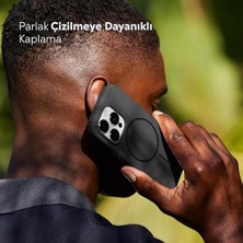 Kablosuz Şarj Ile Uyumlu Sert Mika Çizilmeye Dayanıklı Koruyucu Kılıf Ince Form Mikrofiber Kaplama (Gece Siyahı, 14 Pro)