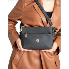 Turqa 3 Gözlü Gold Detaylı Astarlı Iç Bölme Kadın Çapraz Çanta