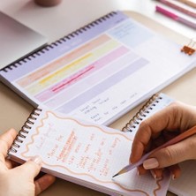 Haftalık ve Günlük 3’lü Masaüstü Süresiz Planlayıcı Set - Soyut