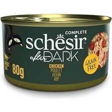 Schesir After Dark Tavuk Et Suyunda Yetişkin Kedi Konservesi 80G