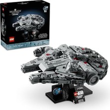 Millennium Falcon 75375 – Yetişkin Kadınlar ve Erkekler Için Yılbaşı Hediyesi Fikri, Sergileme Standı Içeren Koleksiyonluk Yaratıcı Dekoratif Sergileme Modeli Yapım Seti (921 Parça)