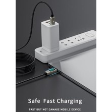 ile Uyumlu PD20W Hasır Kablo Type-C To Lightning Digital LED Ekranlı Data Kablo 1.2 Metre LS20CL